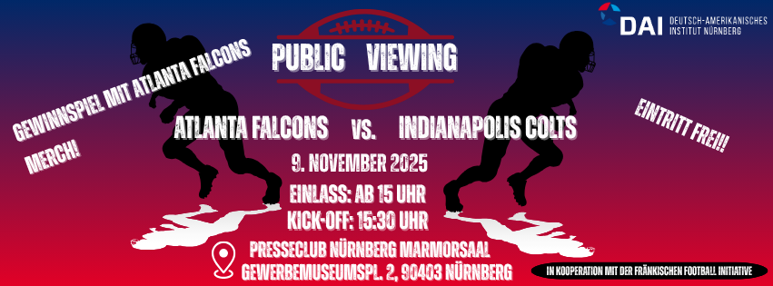 Public Viewing NFL Game: Atlanta Falcons vs. Indianapolis Colts  Public Viewing NFL Game: Atlanta Falcons vs. Indianapolis Colts